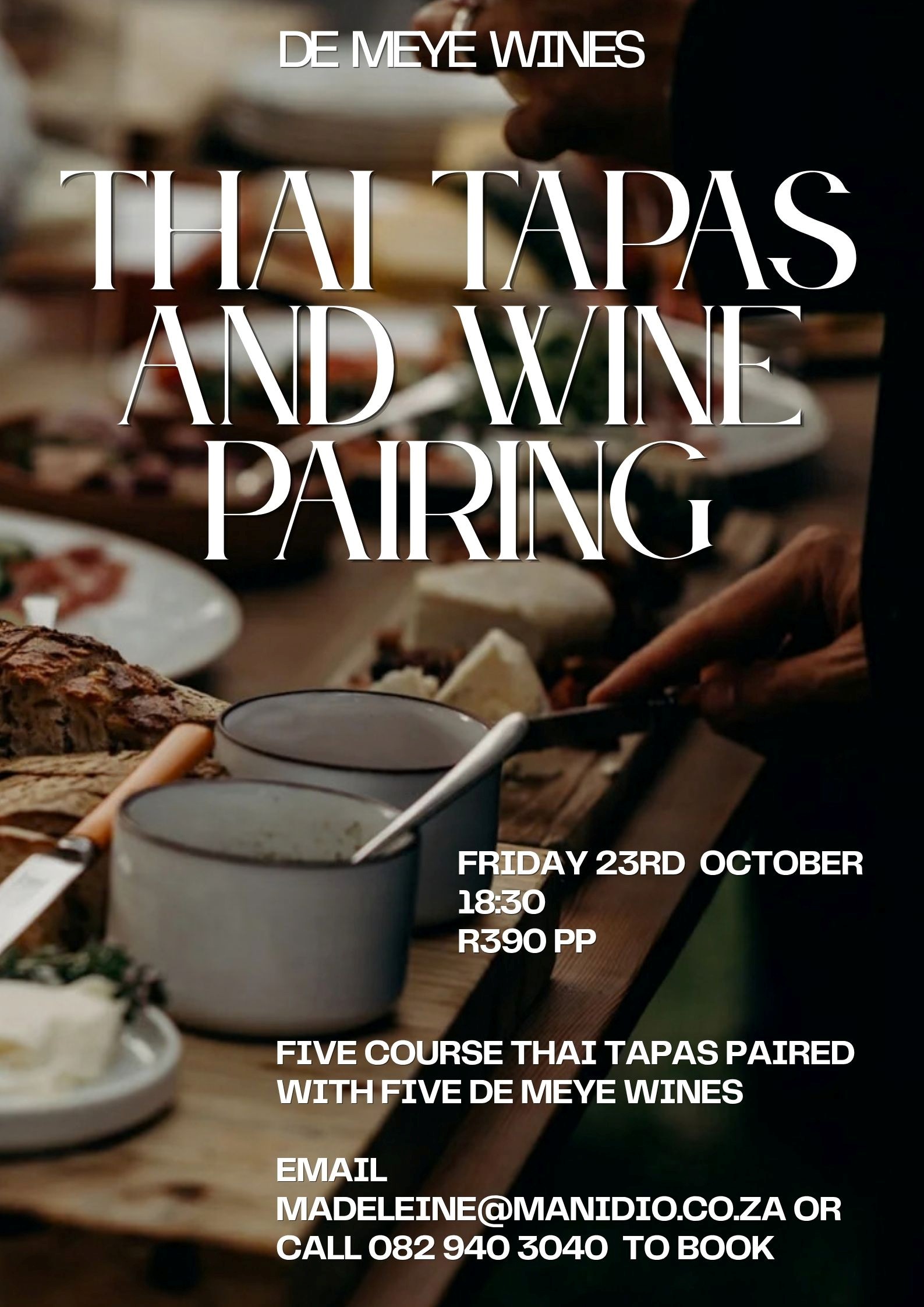 De Meye Thai Tapas and Wine Tasting